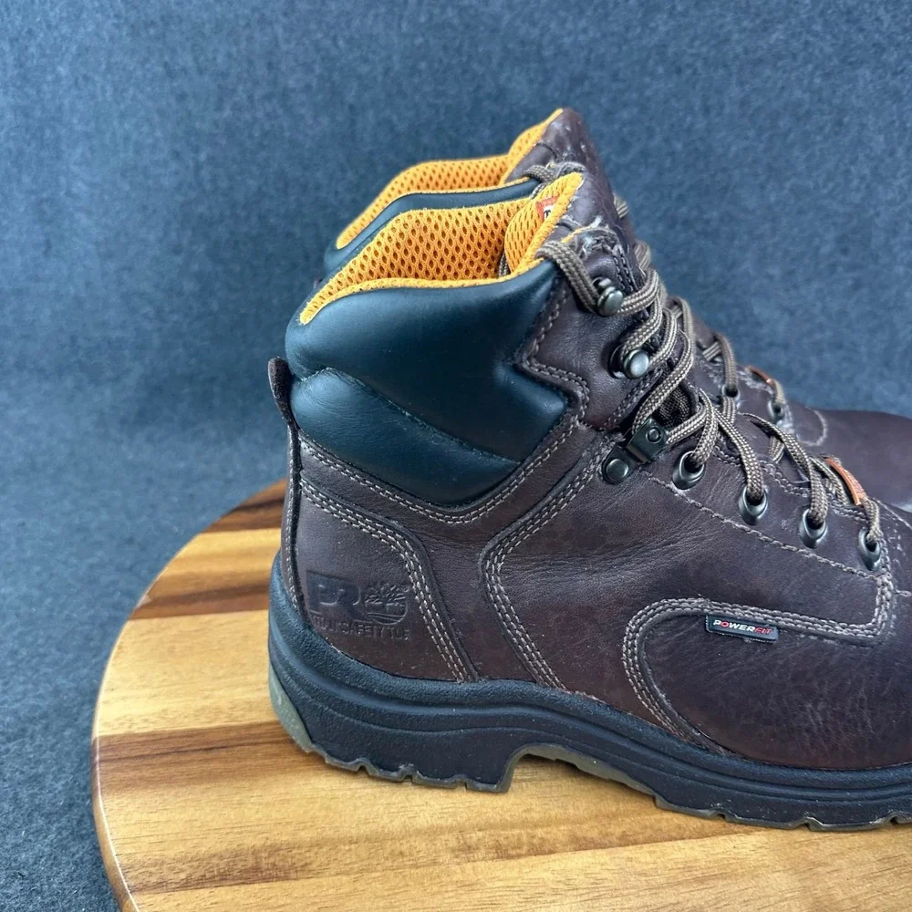 Timberland Pro Series 26078 Titan Brown Leather Steel Toe Work Boots Men's 9W